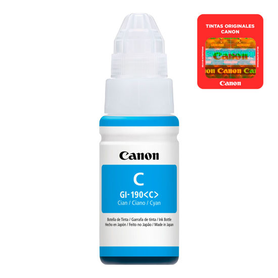 Picture of Botella De Tinta Canon Cian GI-190 C 70ml