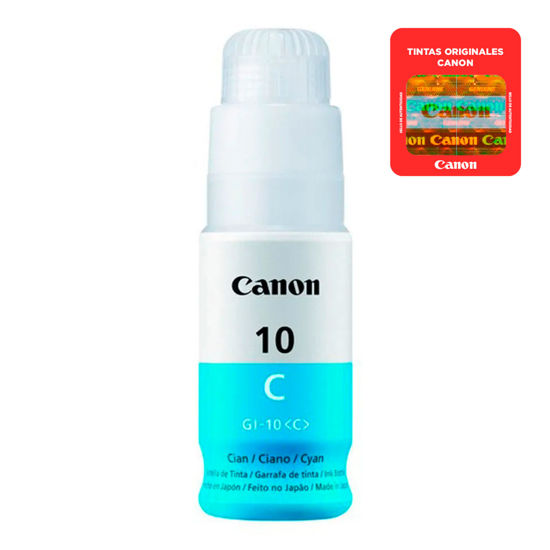 Picture of Botella De Tinta Canon Cian GI-10 C 70ml